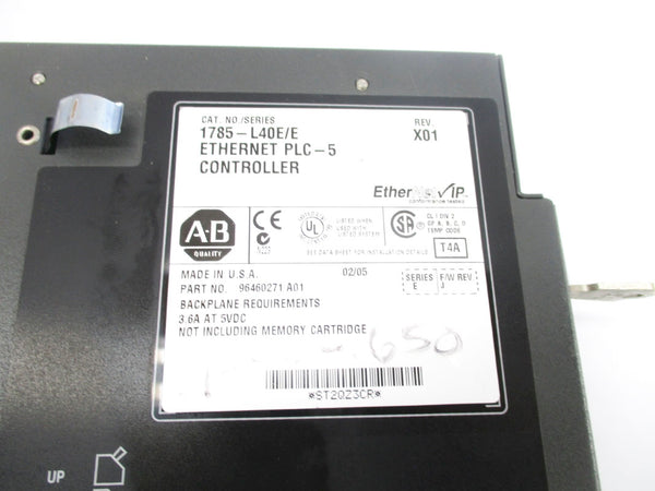 ALLEN BRADLEY 1785-L40E SER. E F/W J UNMP