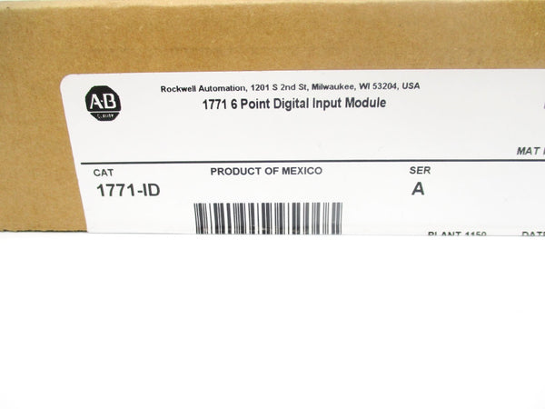 ALLEN BRADLEY 1771-ID SER. A DATE: 2018 NSFS