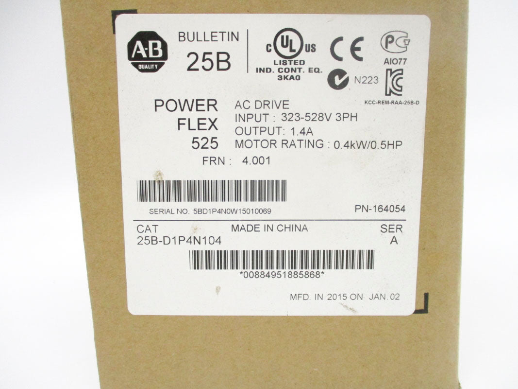 ALLEN BRADLEY 25B-D1P4N104 SER. A F/W 4.001 NSMP