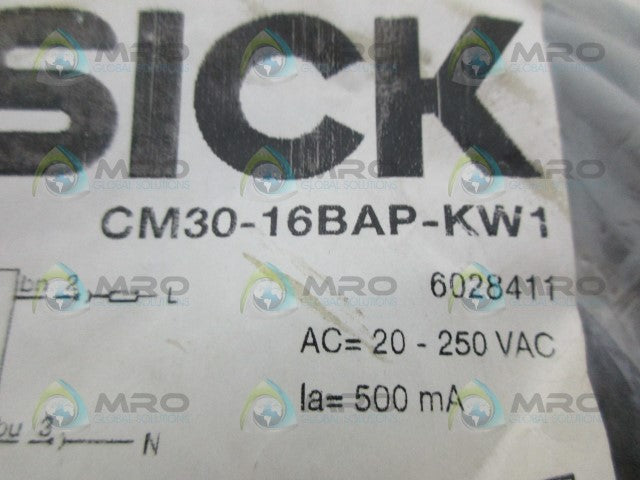SICK CM30-16BAP-KW1 OPTIC PROXIMITY SENSOR *NEW IN FACTORY BAG*
