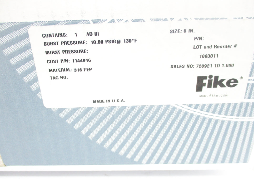 FIKE 1863011 ADBI-6 10.00PSIG NSMP