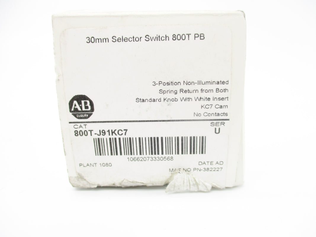 ALLEN BRADLEY 800T-J91KC7 SER. U (AS PICTURED) (WH) NSMP