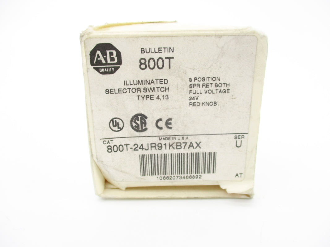 ALLEN BRADLEY 800T-24JR91KB7AX SER. U (AS PICTURED) (WH) NSMP