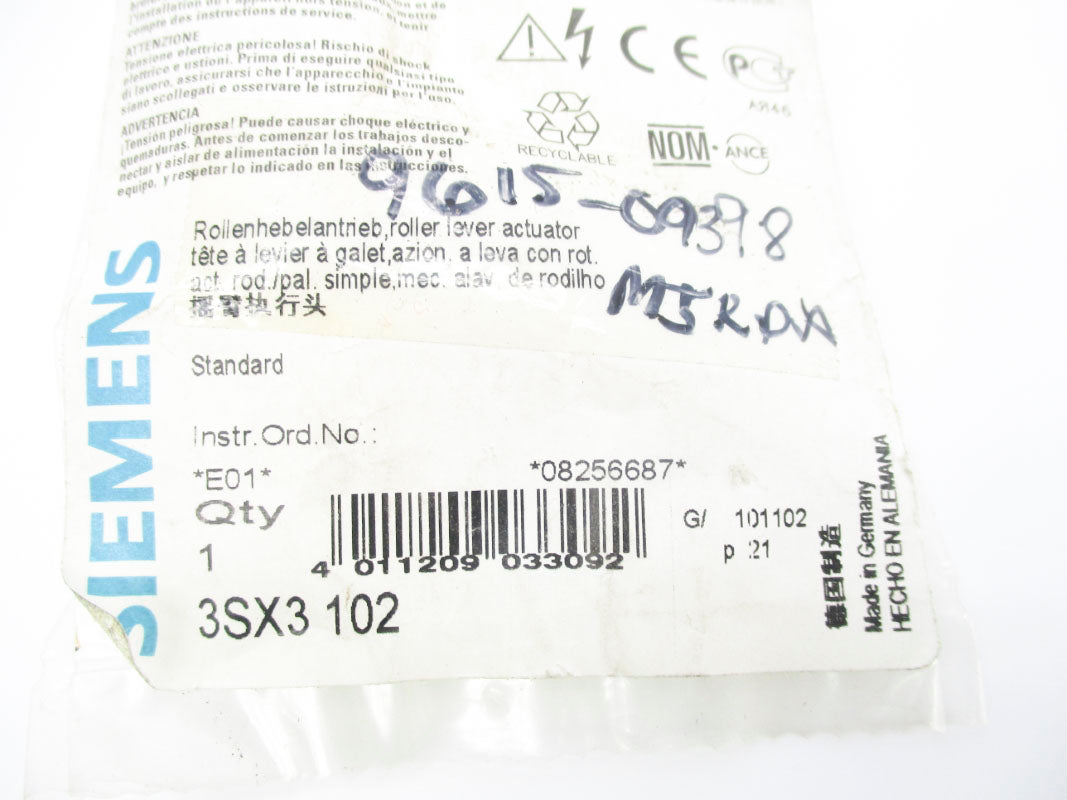 SIEMENS 3SX3102 NSNP