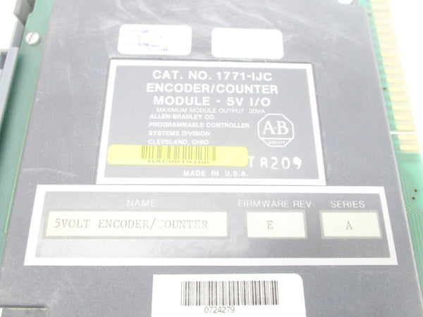 ALLEN BRADLEY 1771-IJC SER. A F/W E UNMP