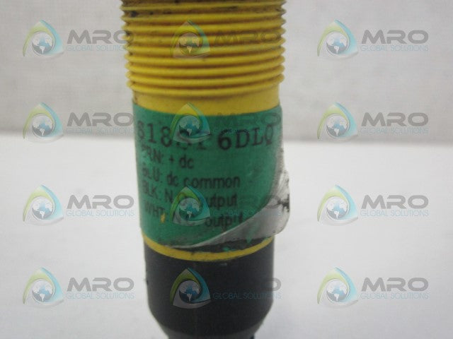 BANNER ENGINEERING S18SP6DLQ PROXIMITY SENSOR (AS PICTURED)  *USED*