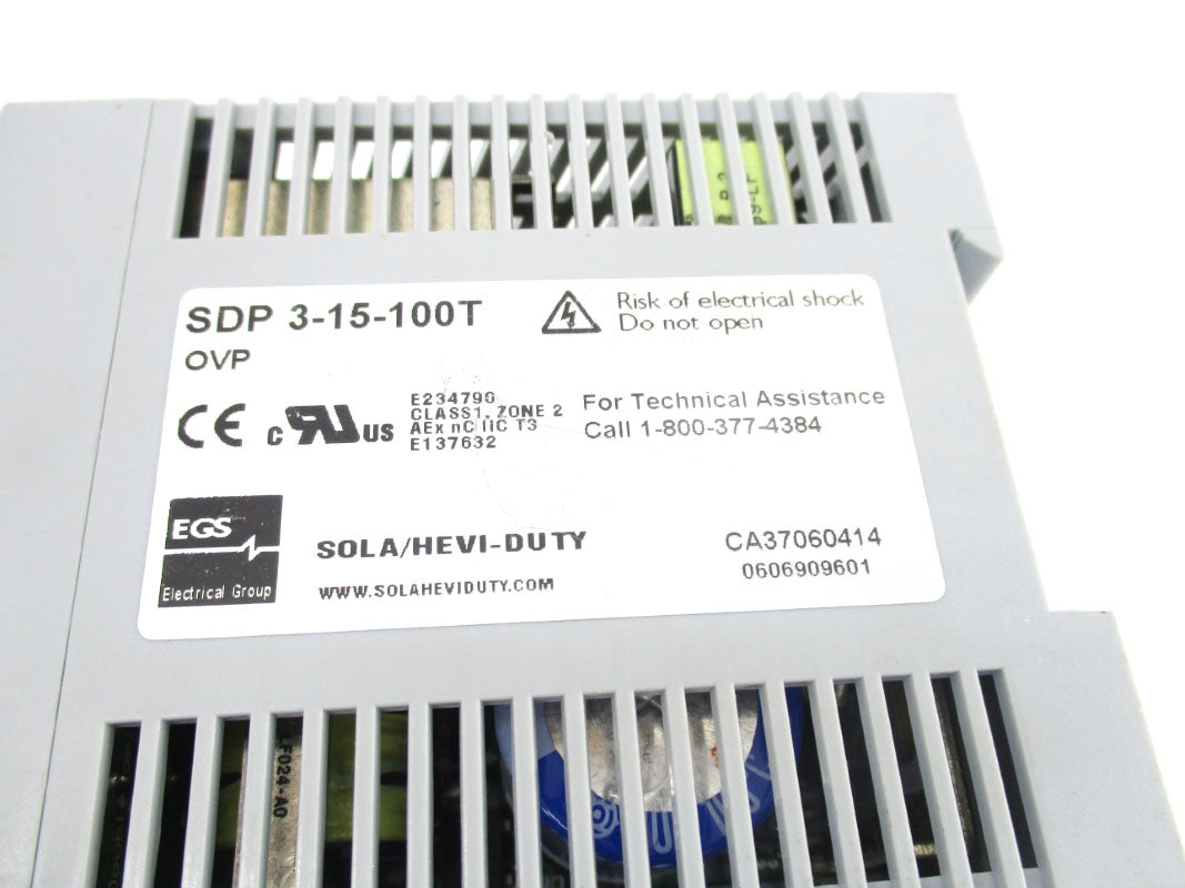 SOLA SDP3-15-100T 115/230VAC 1.1/0.7A NSNP