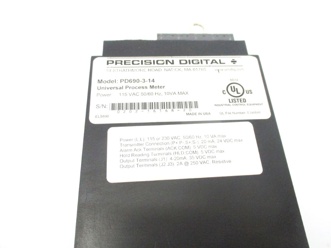 PRECISION DIGITAL PD690-3-14 230VAC 2A UNMP