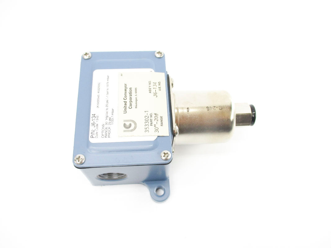 UNITED ELECTRIC J6-134 277VAC 15A 30"HGVAC-20PSI NSMP