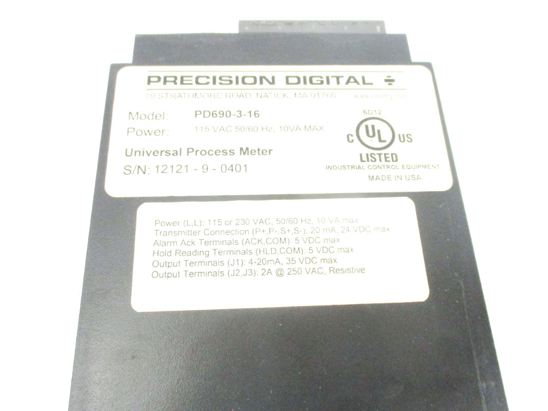 PRESISION DIGITAL PD690-3-16 115VAC 2A UNMP