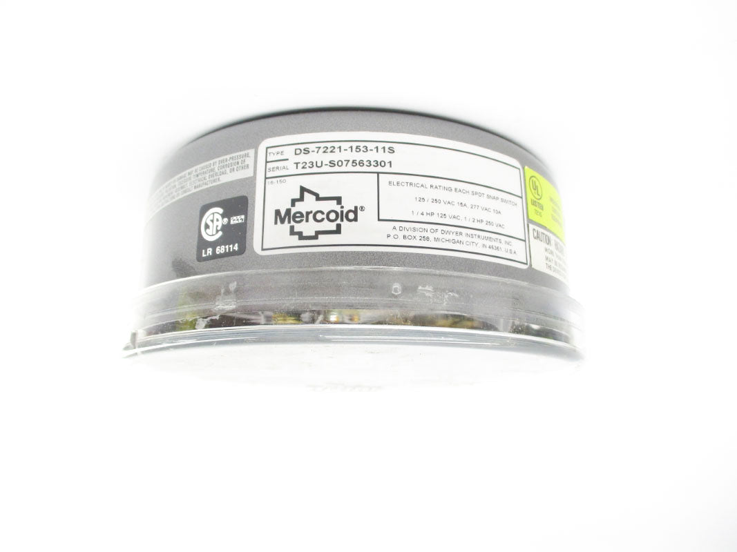 MERCOID DS-7221-153-11S 277VAC 15A 1000PSIG NSMP