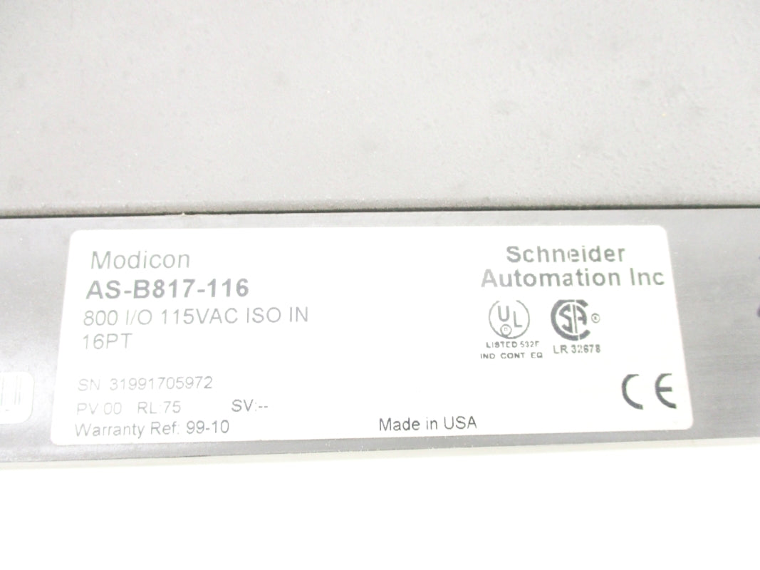 SCHNEIDER AUTOMATION AS-B817-116 115VAC UNMP