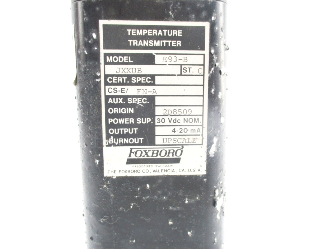 FOXBORO E93-B 30VDC 800'F UNMP