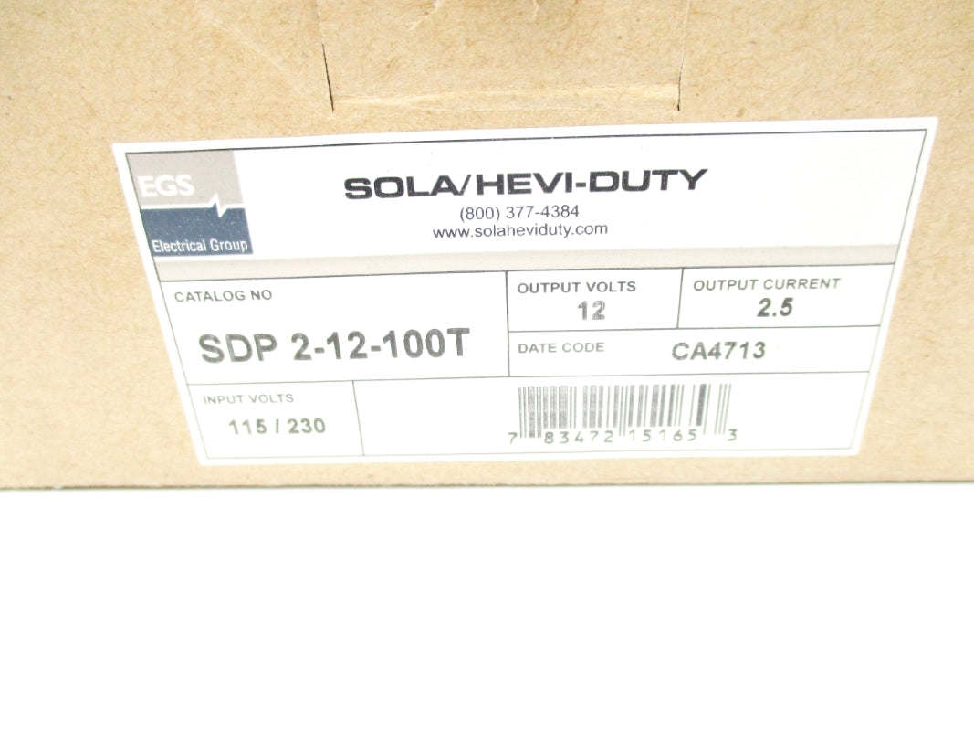 SOLA SDP2-12-100T 115/230VAC 0.7/0.4A NSMP