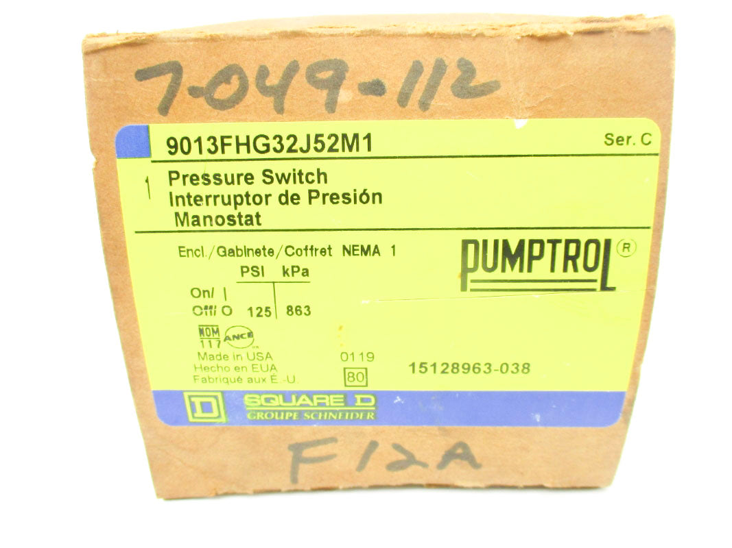 SQUARE D 9013FHG32J52M1 SER. C 575V 125PSI NSMP
