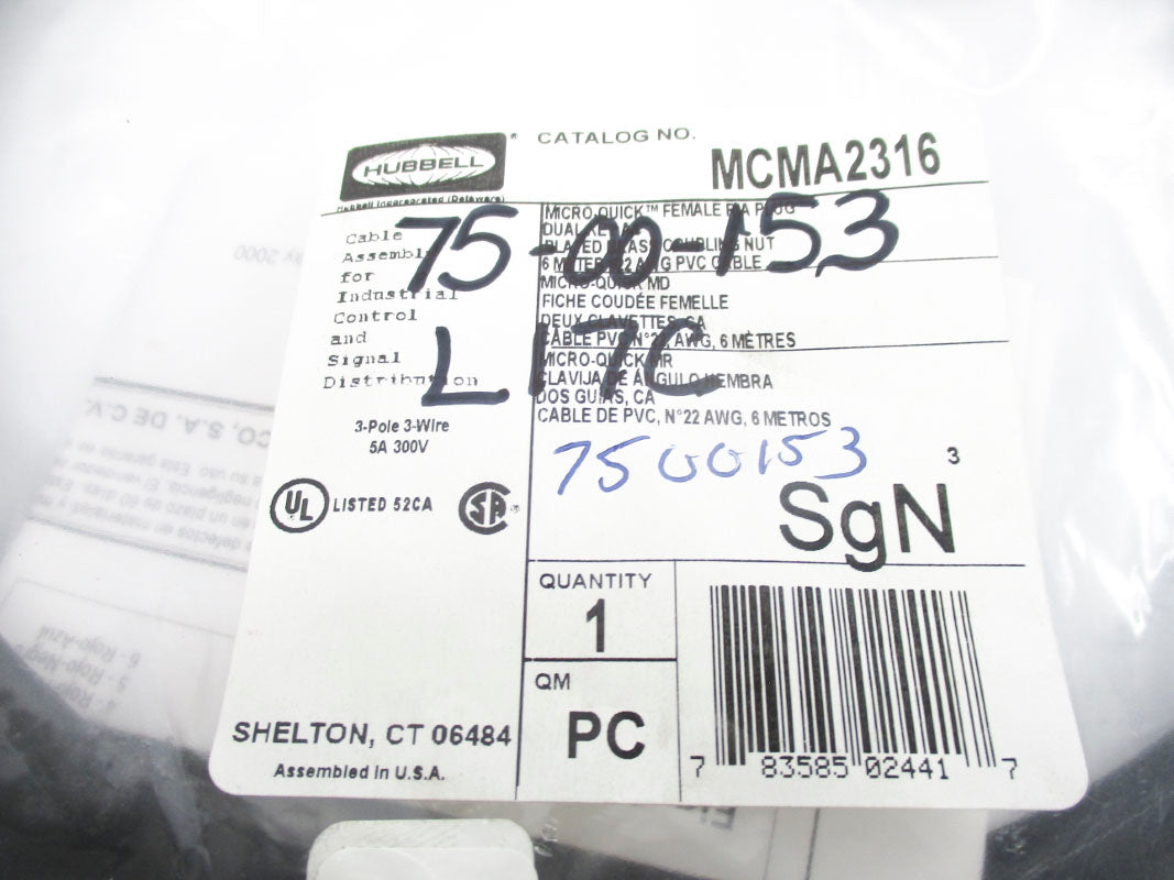 HUBBELL MCMA2316 300V 5A NSMP