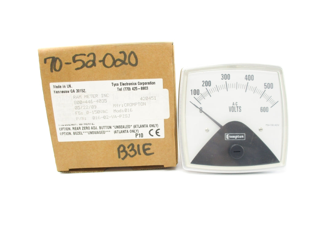 CROMPTON 016-02-VA-PZSJ 0-600VAC NSMP