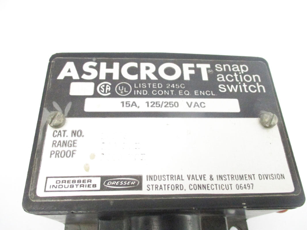 ASHCROFT B428S 250VAC 15A 100PSI UNMP
