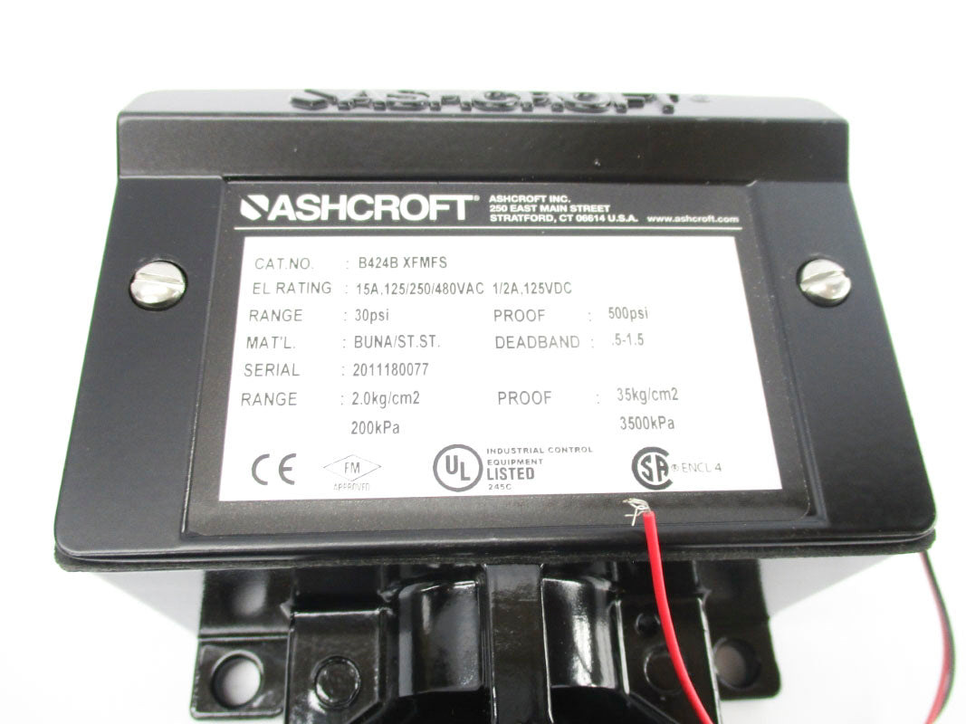 ASHCROFT B424BXFMFS 480VAC 15A 30PSI NSNP