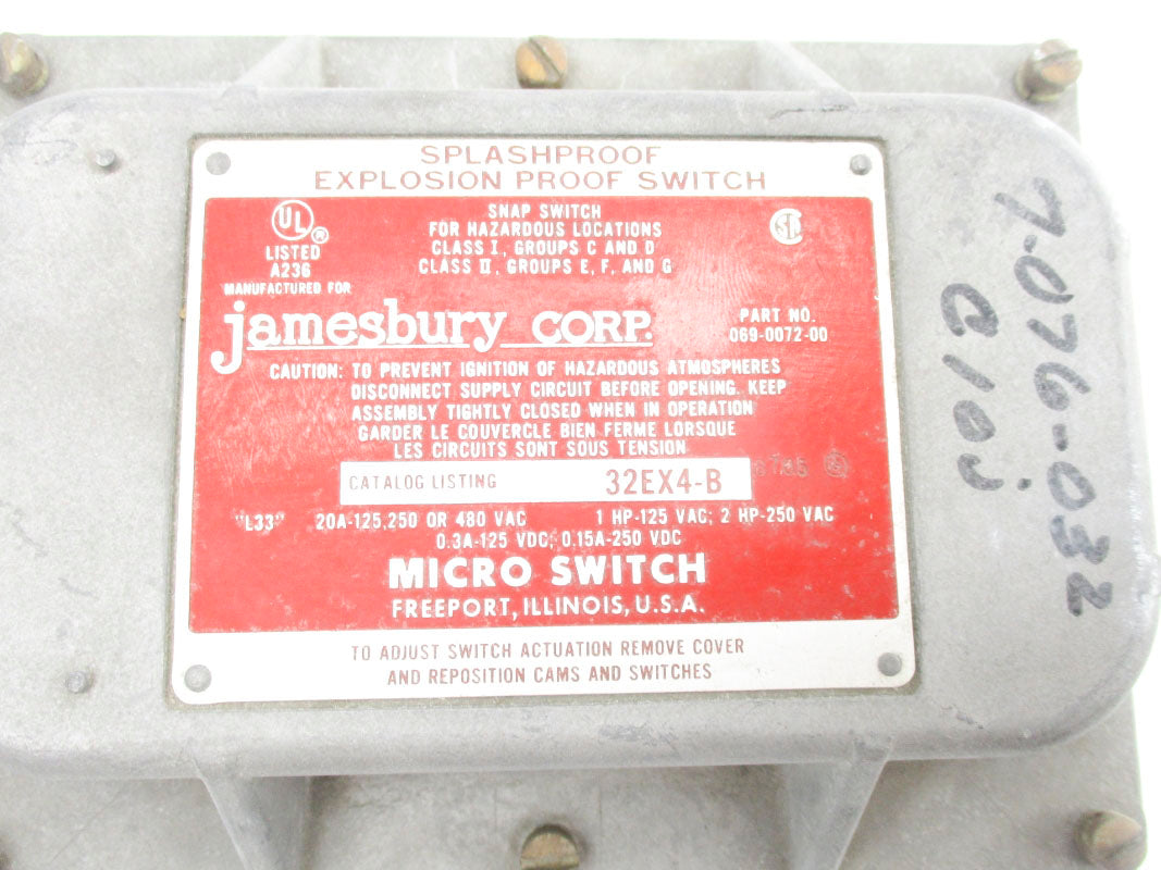 JAMESBURY 32EX4-B 480VAC 20A UNMP