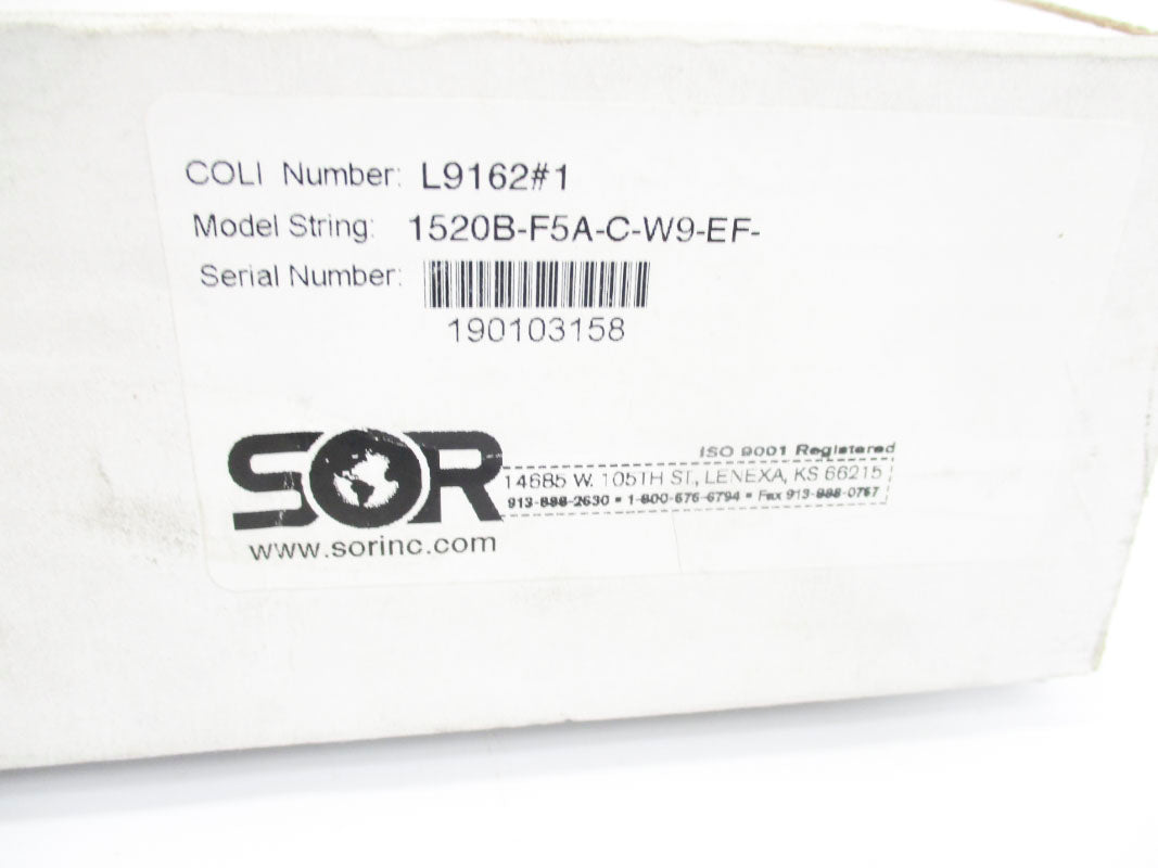 SOR 1520B-F5A-C-W9-EF 110VAC 0.9A 5000PSI 400'F NSMP