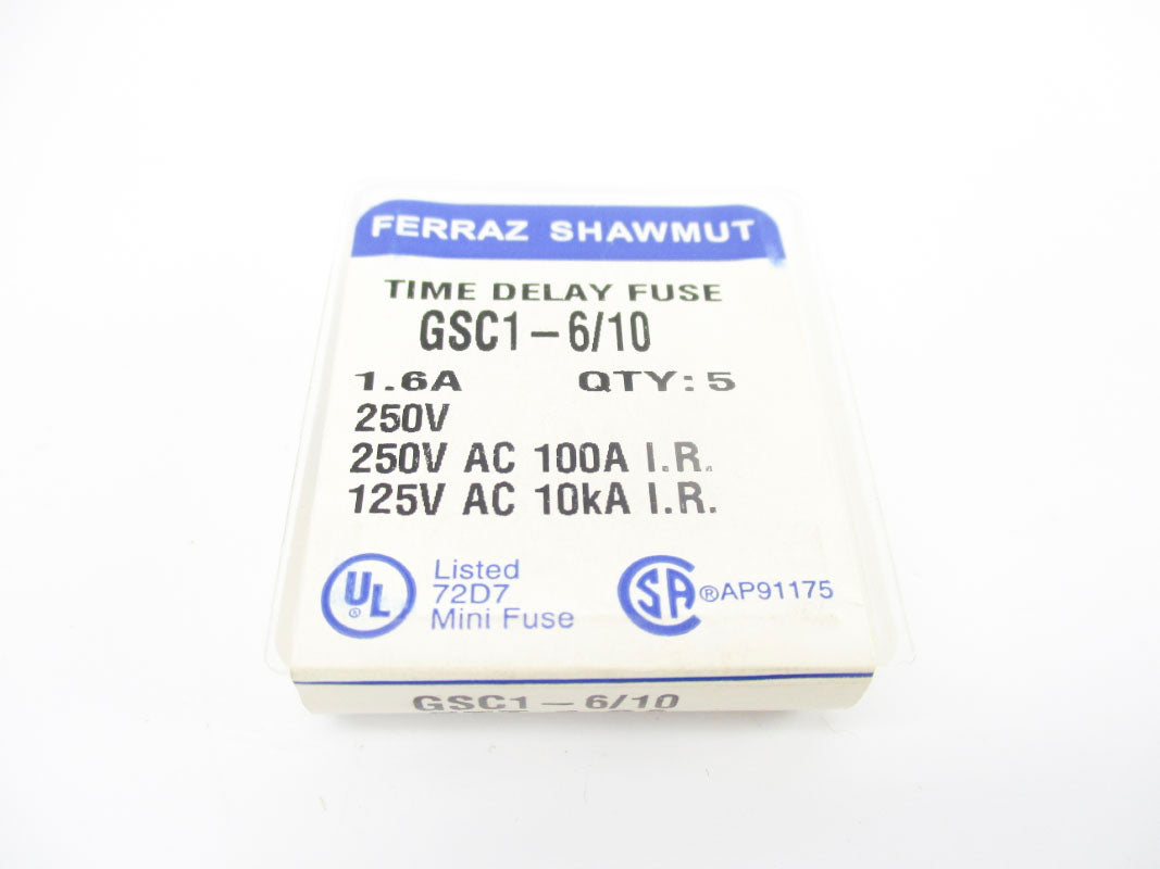 FERRAZ SHAWMUT GSC1-6/10 250VAC 100A (PKG OF 5) NSFS