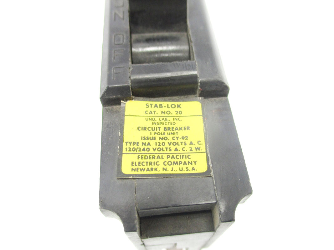 FEDERAL PACIFIC NA120 240VAC 20A UNMP