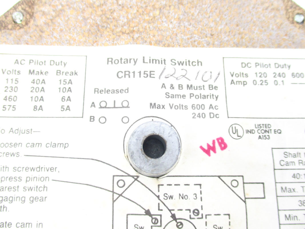 GENERAL ELECTRIC CR115E122101 600VAC 8A UNMP