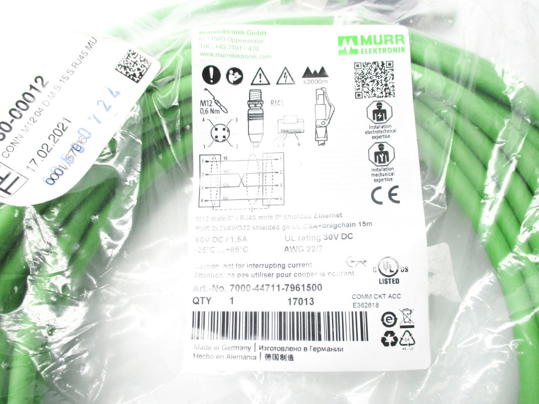 MURR ELEKTRONIK 7000-44711-7961500 60VDC 1.5A 85'C NSMP