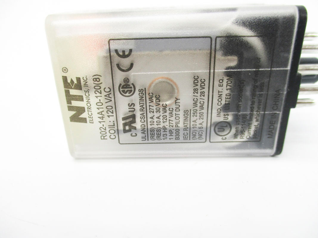 NTE R02-14A10-120(8) 120VAC 10A UNMP