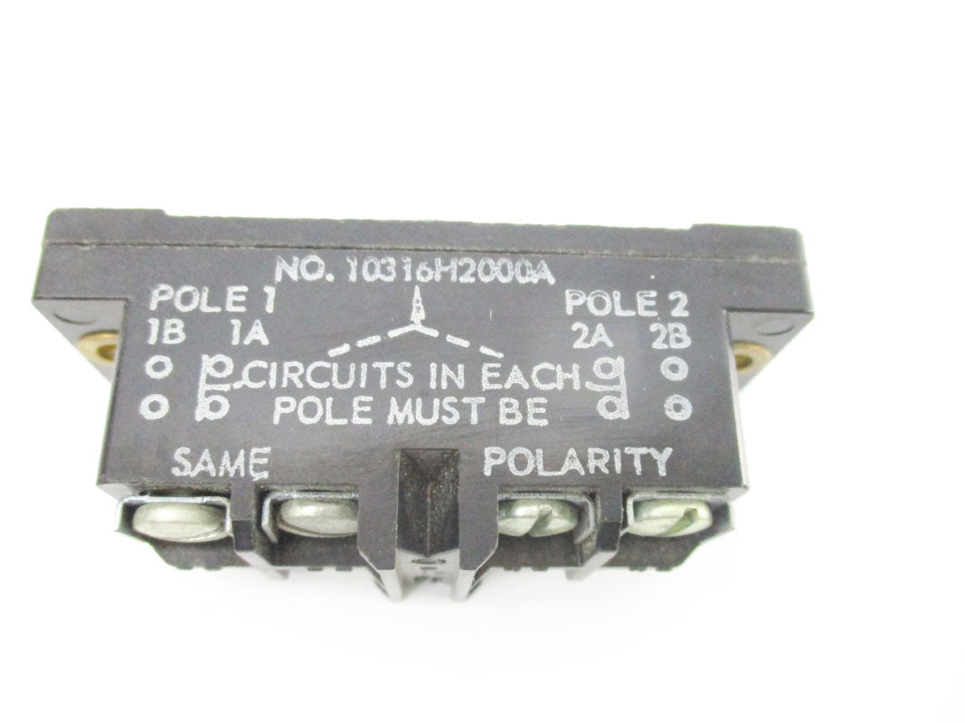 CUTLER HAMMER 10316H2000A 2A UNMP