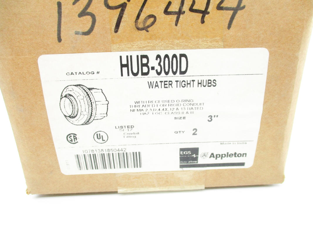 APPLETON HUB-300D (PKG OF 2) NSMP