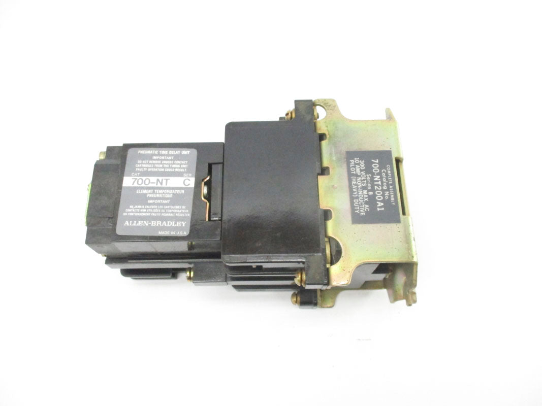 ALLEN BRADLEY 700-NT200A1 SER. B 110-120V 10A .1-60S (AS PICTURED) UNMP