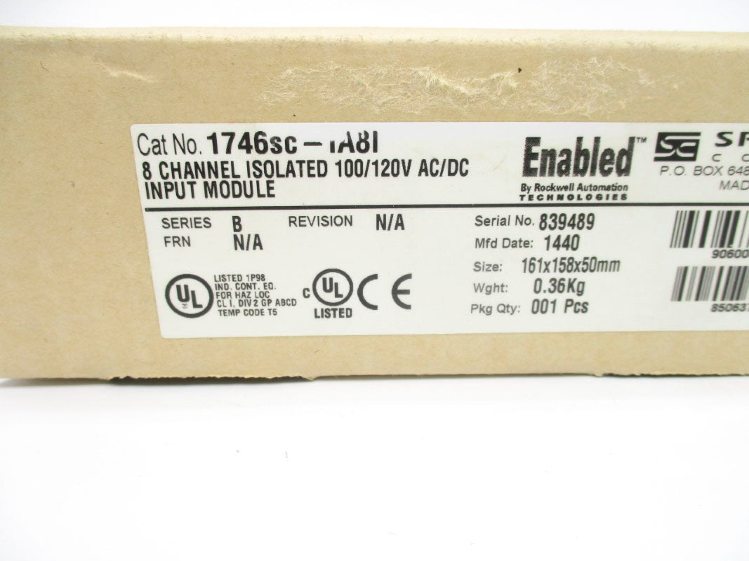 SPECTRUM 1746SC-IA8I SER. B 100/120VAC/DC NSFS