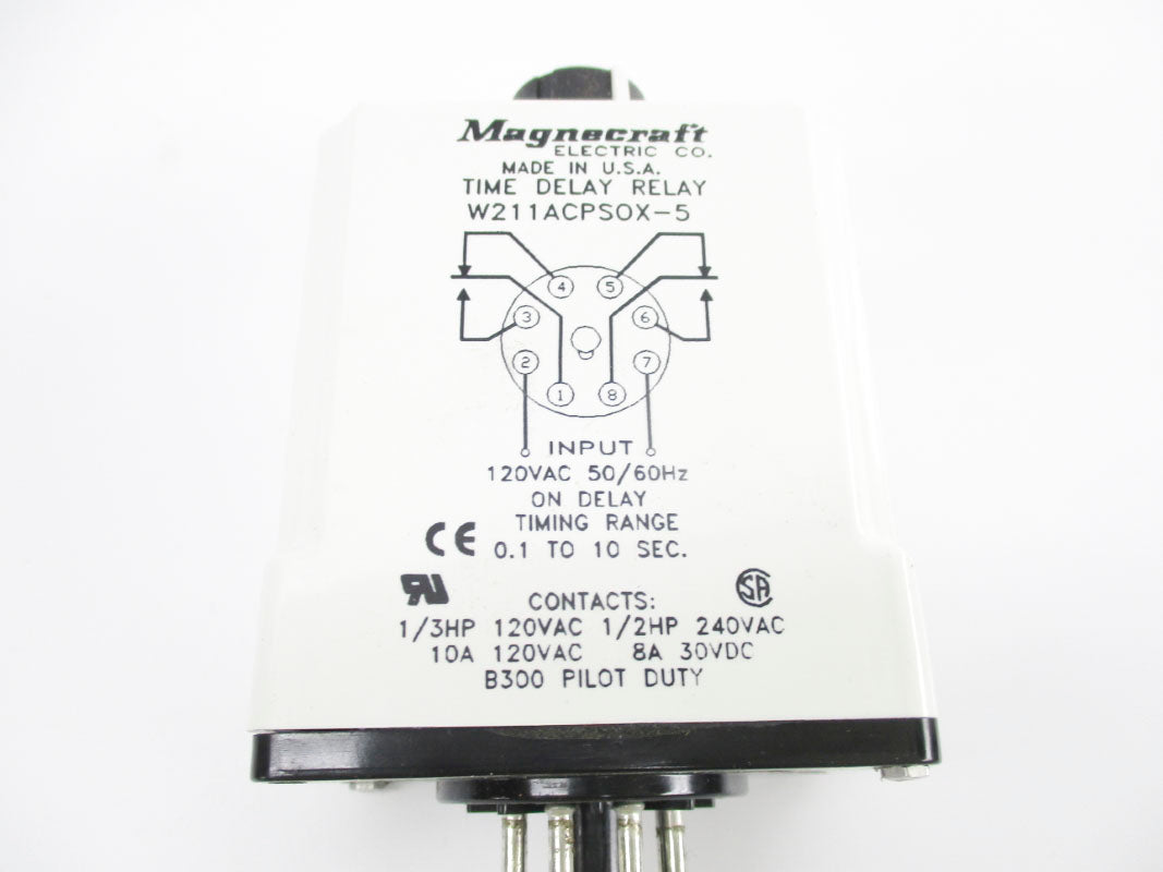 MAGNECRAFT ELECTRIC W211ACPSOX-5 120VAC 10A 0.1-10S UNMP