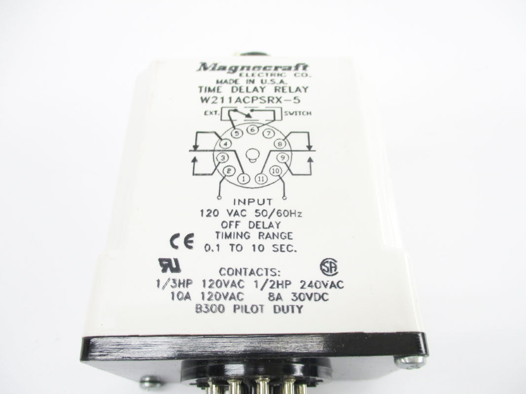 MAGNECRAFT ELECTRIC W211ACPSRX-5 120VAC 10A 0.1-10S UNMP