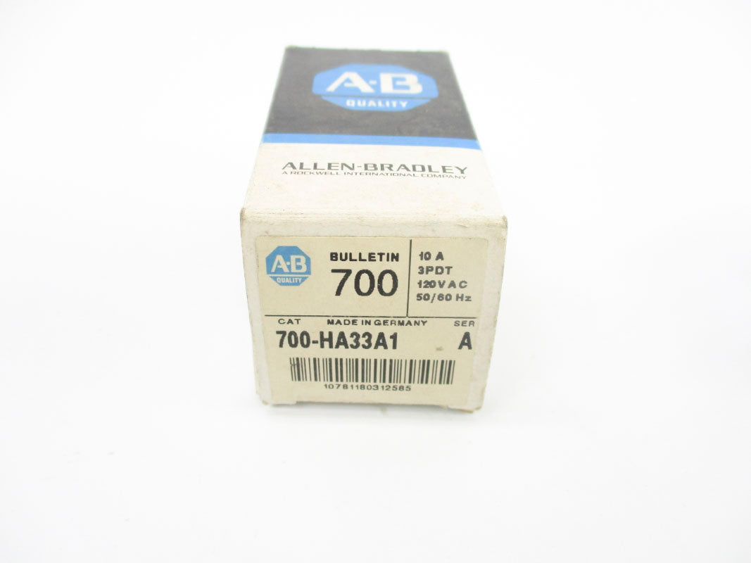 ALLEN BRADLEY 700-HA33A1 SER. A 120VAC 10A (BK/BL) NSMP