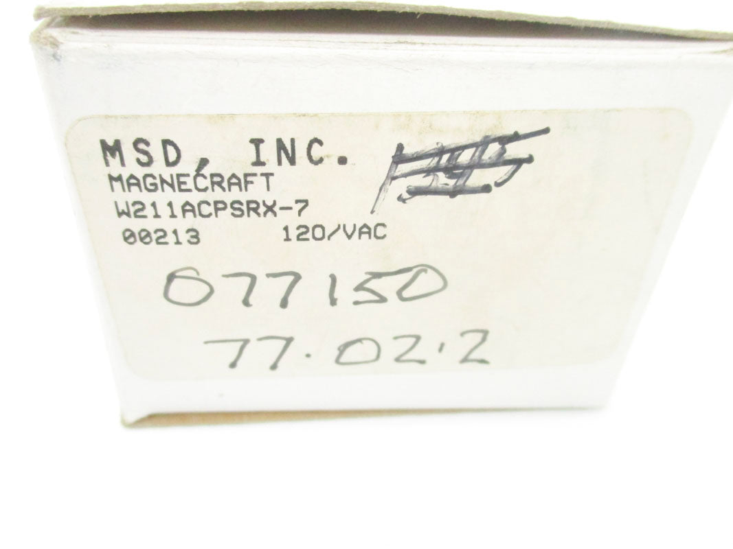 MAGNECRAFT W211ACPSRX-7 120VAC 10A 1-180S NSMP