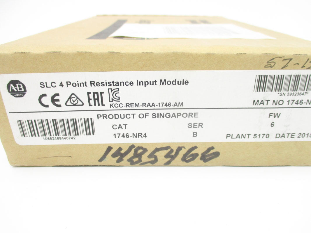 ALLEN BRADLEY 1746-NR4 SER. B F/W 6 DATE: 2015 NSFS