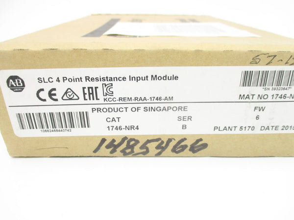 ALLEN BRADLEY 1746-NR4 SER. B F/W 6 DATE: 2015 NSFS