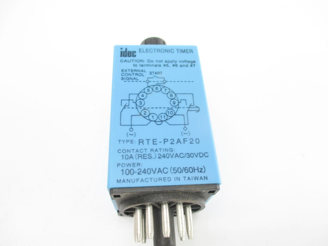 IDEC RTE-P2AF20 100-240VAC 10A 0-1M UNMP