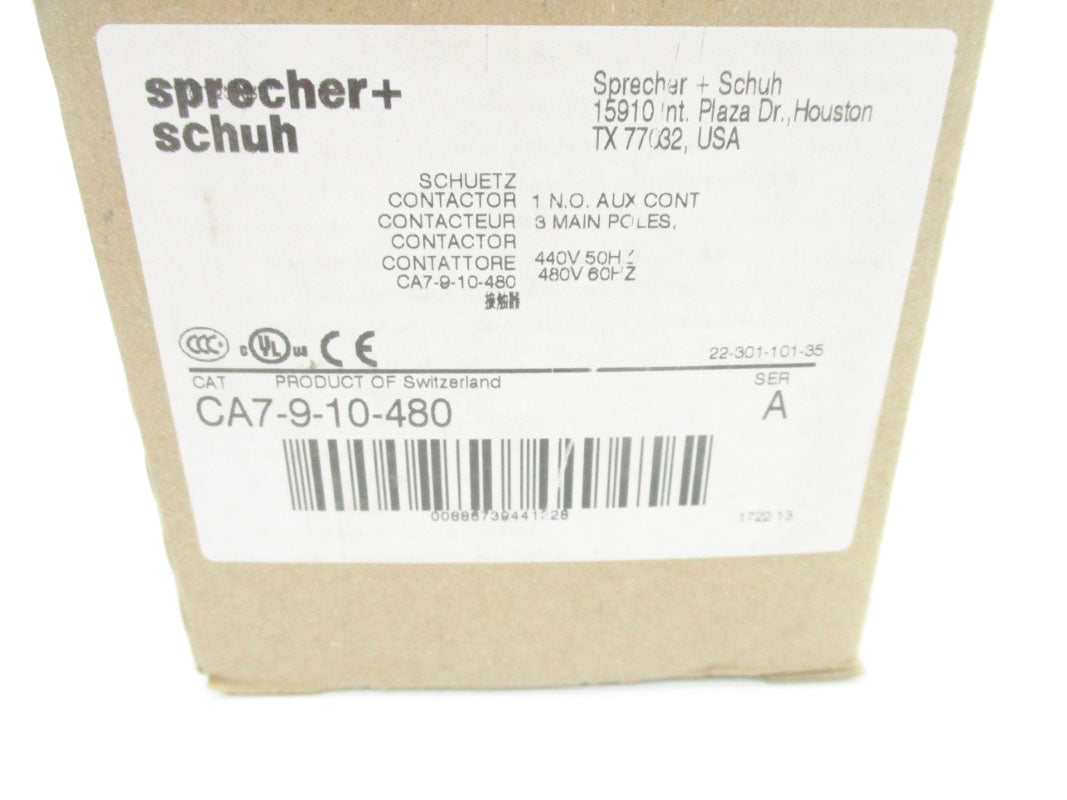 SPRECHER+SCHUH CA7-9-10-480 SER. A 480V 32A NSMP