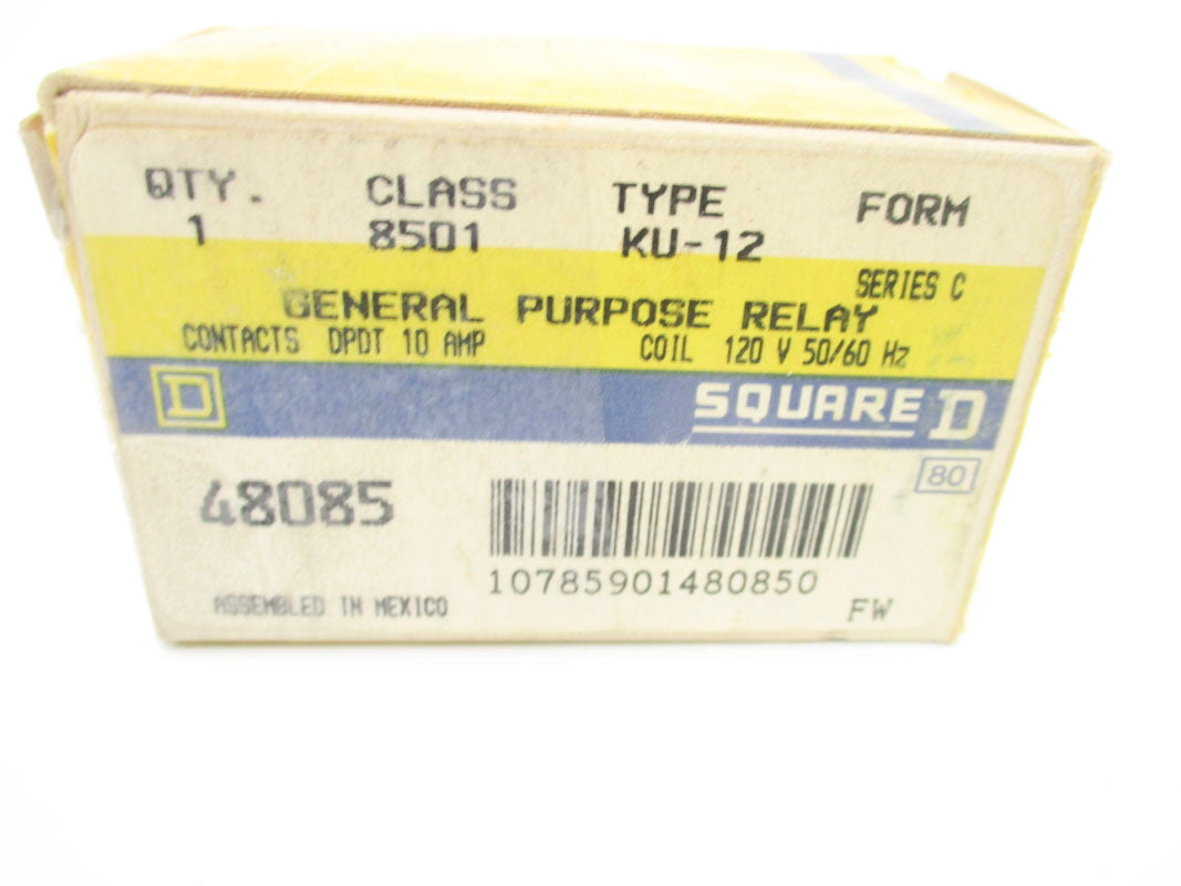 SQUARE D 8501KU12 SER. C 120V 10A NSMP