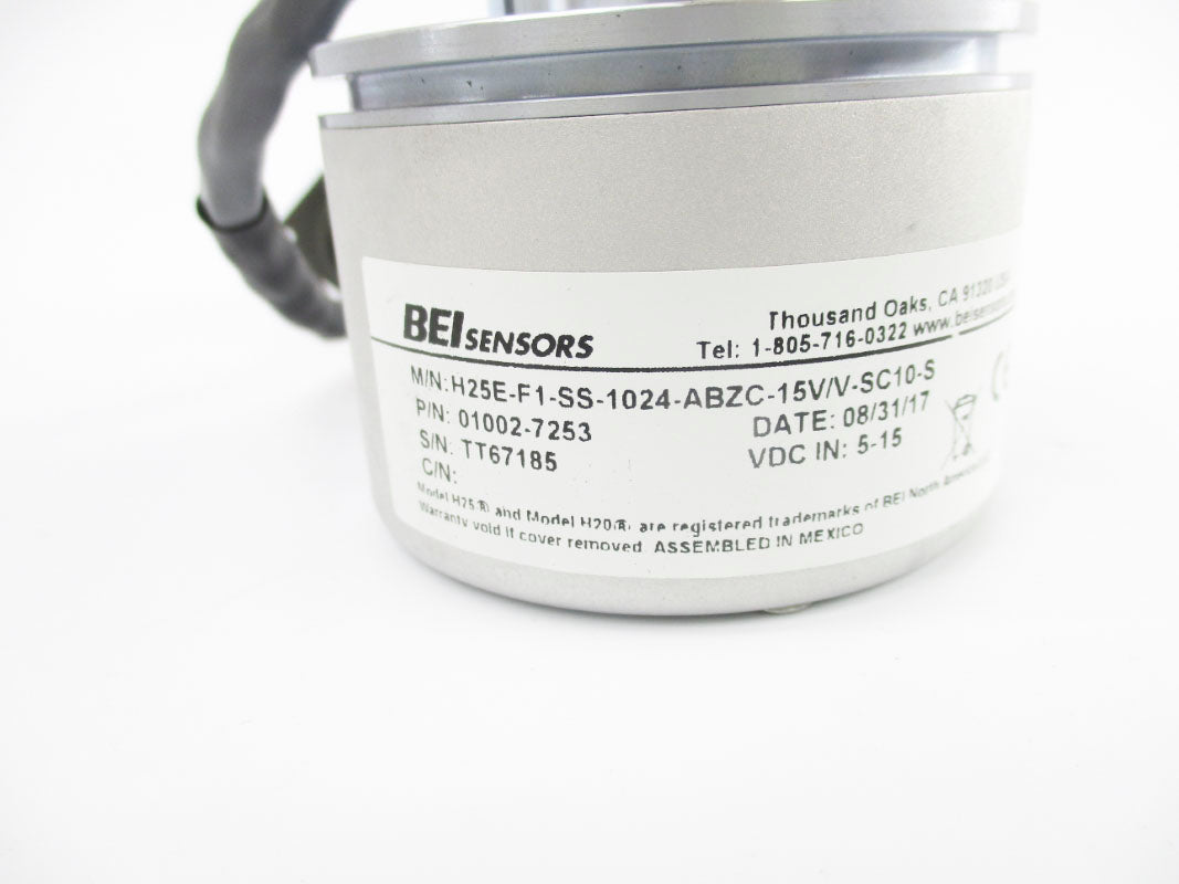 BEI SENSORS H25E-F1-SS-1024-ABZC-15V/V-SC10-S 01002-7253 15VDC NSNP