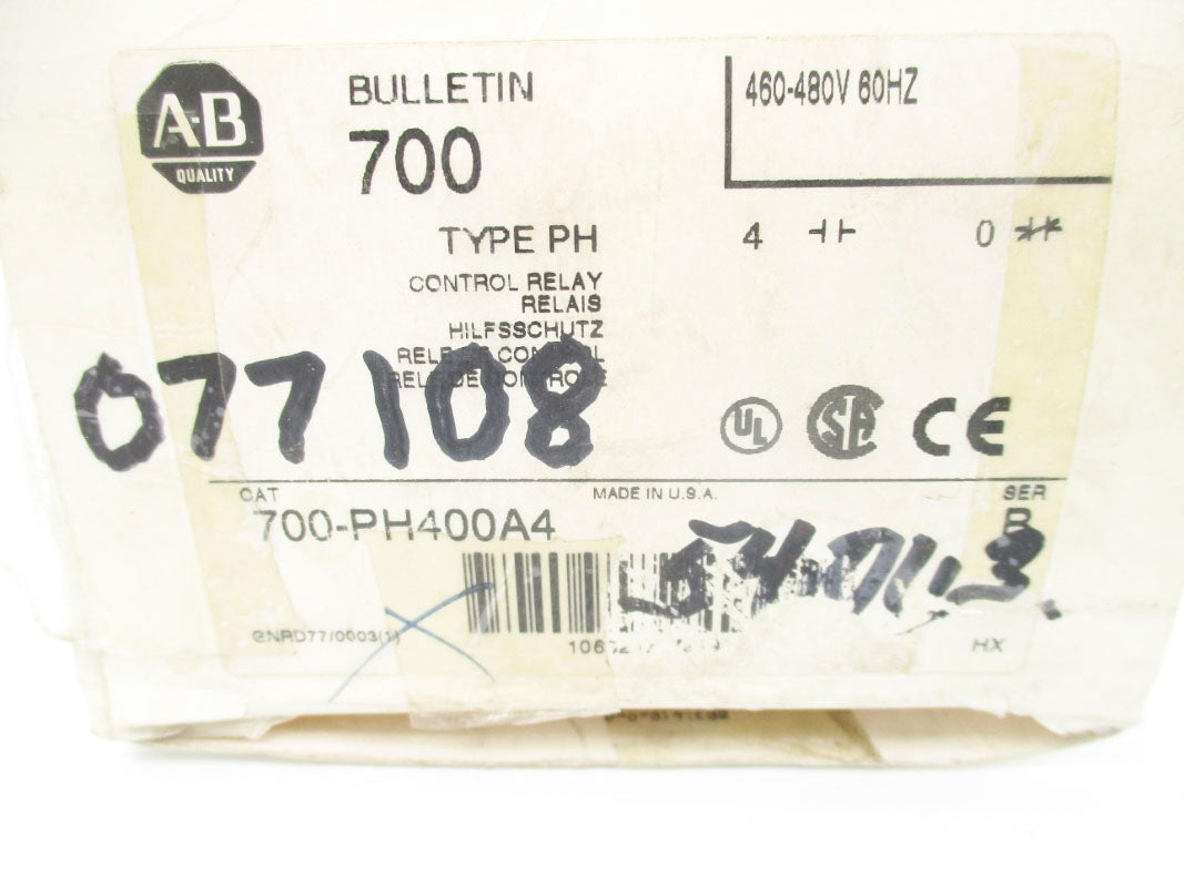 ALLEN BRADLEY 700-PH400A4 SER. B 460-480V (WH) NSMP