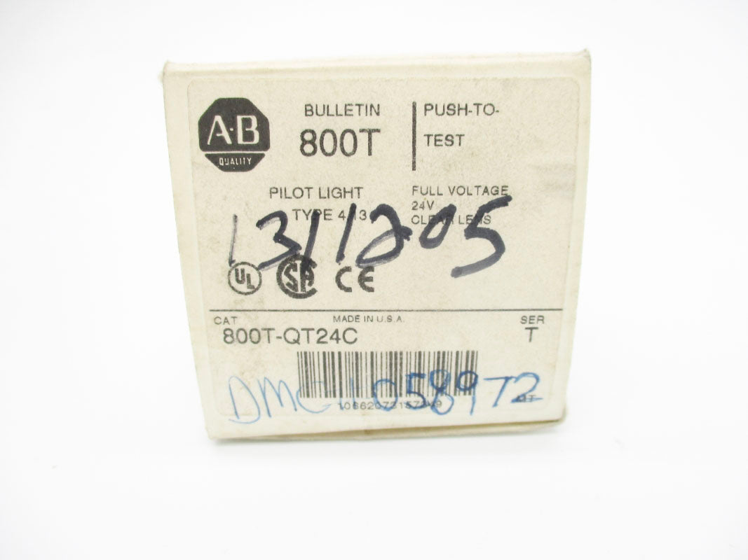 ALLEN BRADLEY 800T-QT24C SER. T 24VAC/DC (WH) NSMP