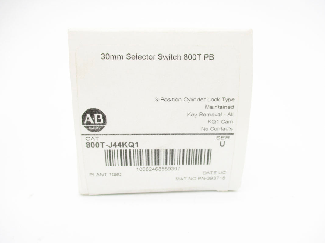 ALLEN BRADLEY 800T-J44KQ1 SER. U (WH) NSMP