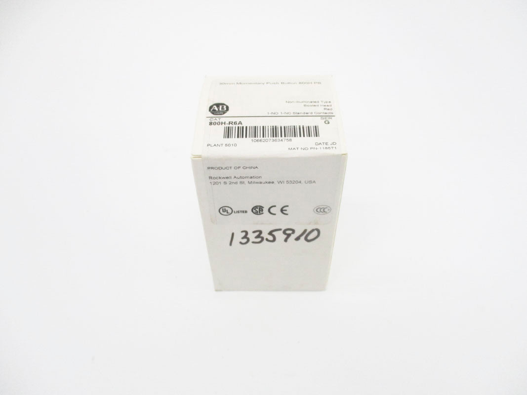 ALLEN BRADLEY 800H-R6A SER. G (WH) NSFS