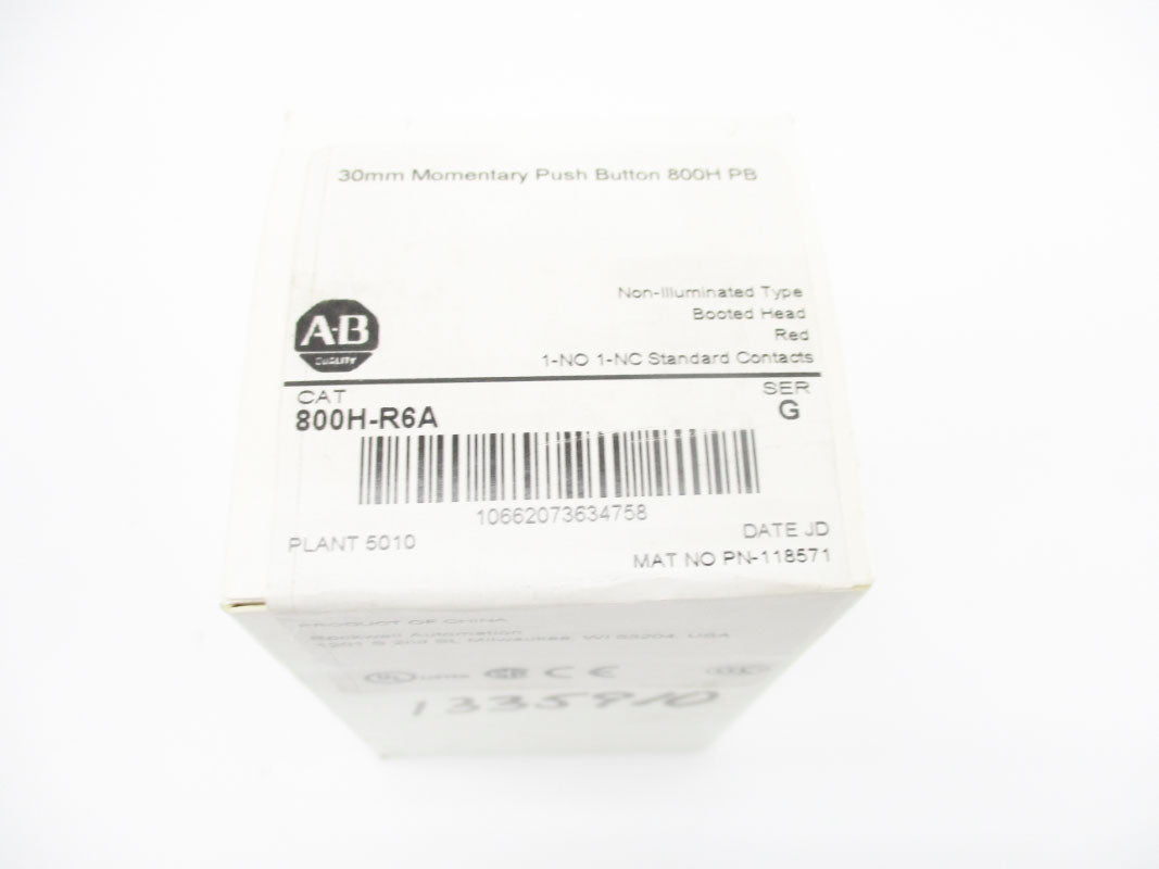 ALLEN BRADLEY 800H-R6A SER. G (WH) NSFS