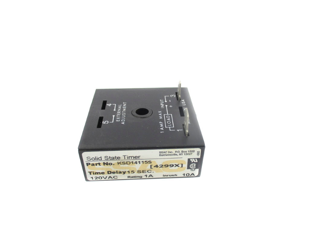 SSAC KSD14115S 120VAC 10A 15S UNMP